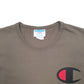 Mens Khaki Champion Spellout Long Sleeve T Shirt