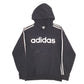 Mens Black Adidas Spellout Hoodie Jumper