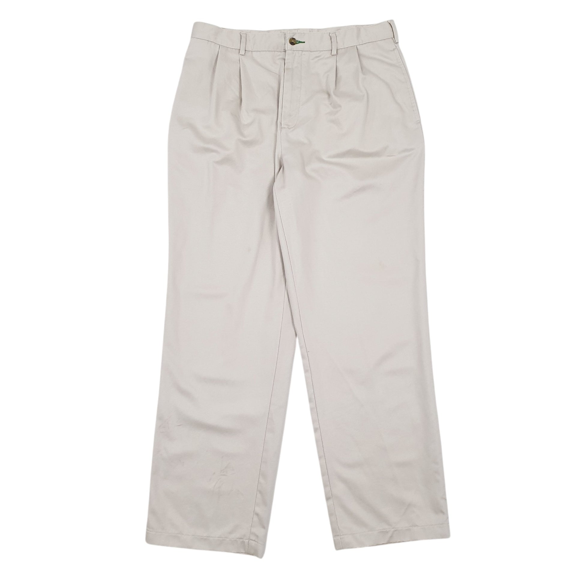 Mens Grey Tommy Hilfiger Double Pleated Chino Trousers