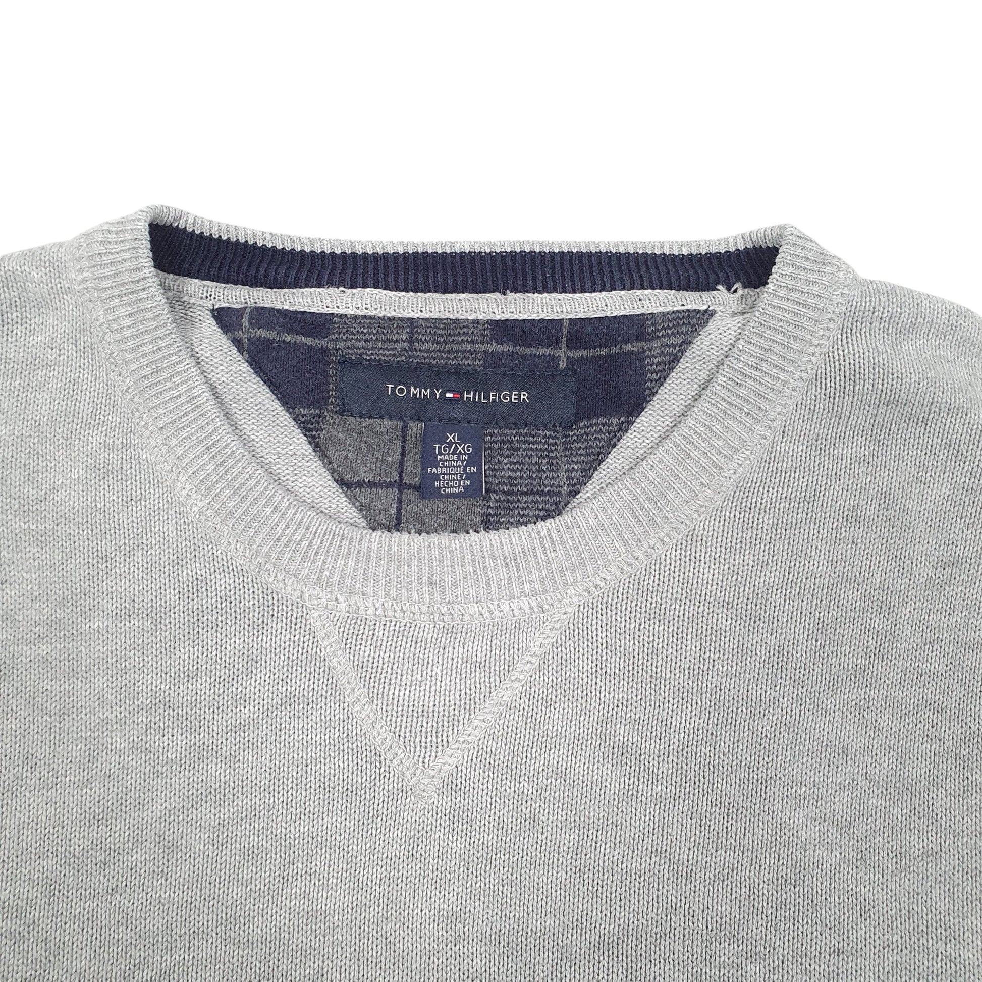 Mens Grey Tommy Hilfiger Knit Crewneck Jumper