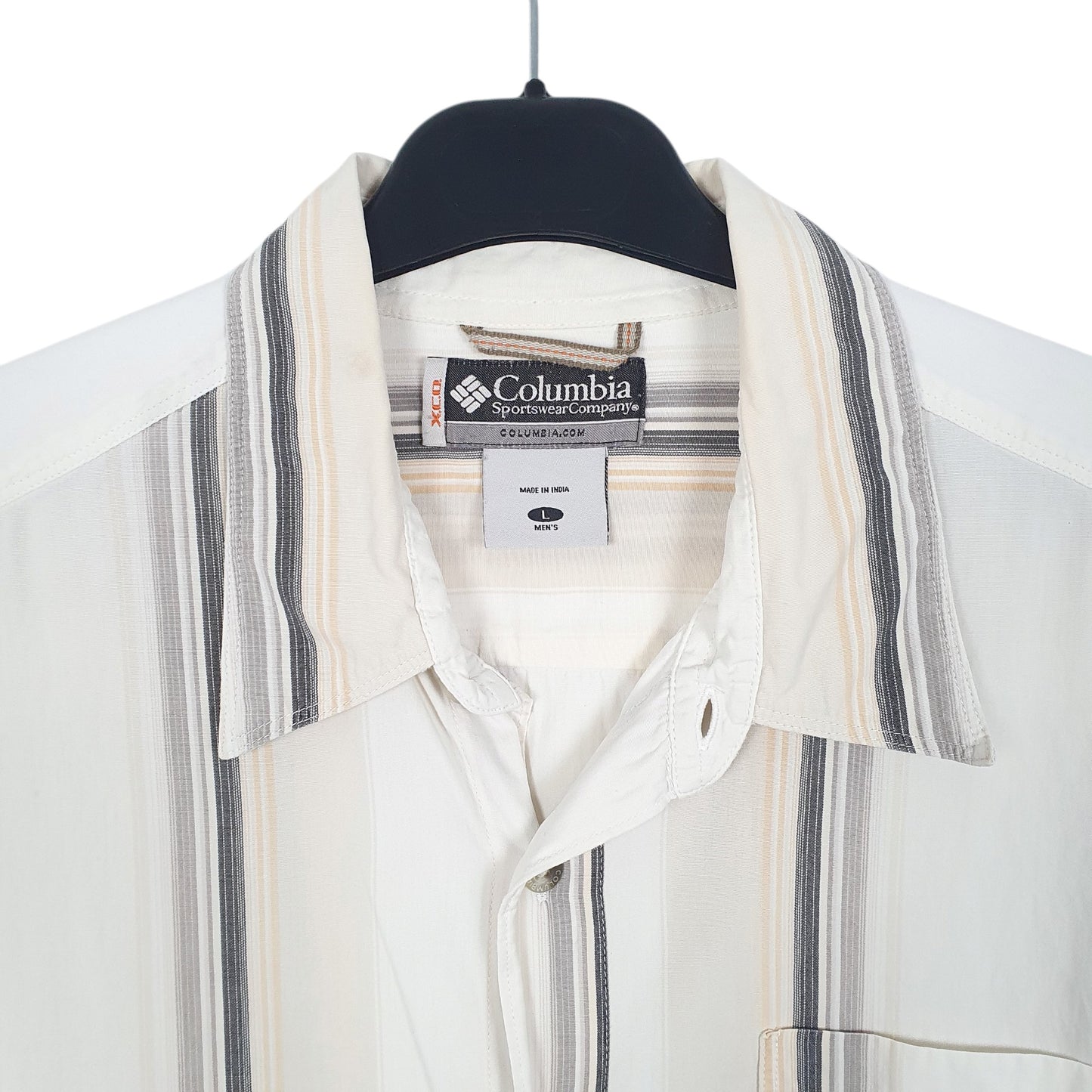 Mens Cream Columbia Sportswear  Short Sleeve Shirt