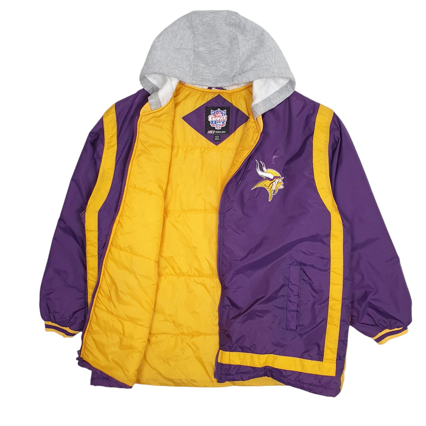 Mens Purple NFL Game Day Minnesota Vikings Hoodie  Coat