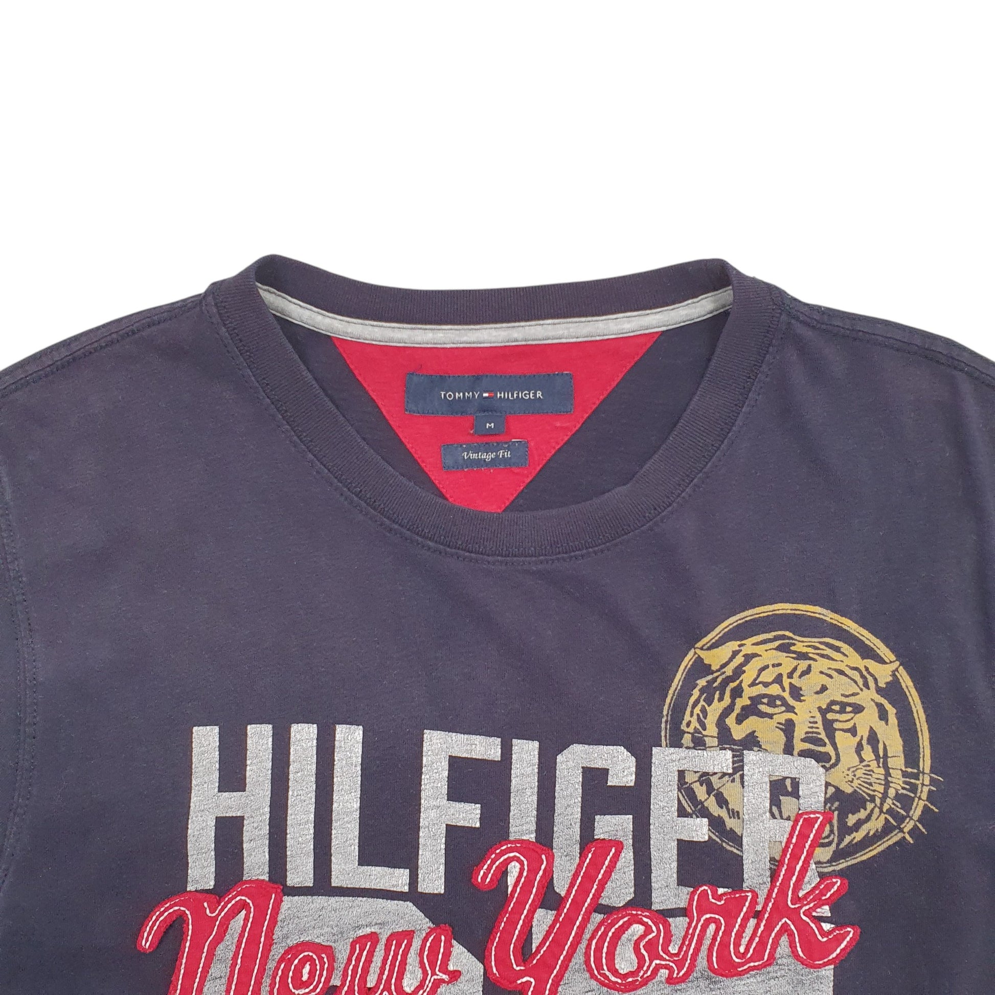 Mens Navy Tommy Hilfiger Spellout New York Short Sleeve T Shirt