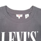 Mens Grey Levis Spellout Hoodie Jumper