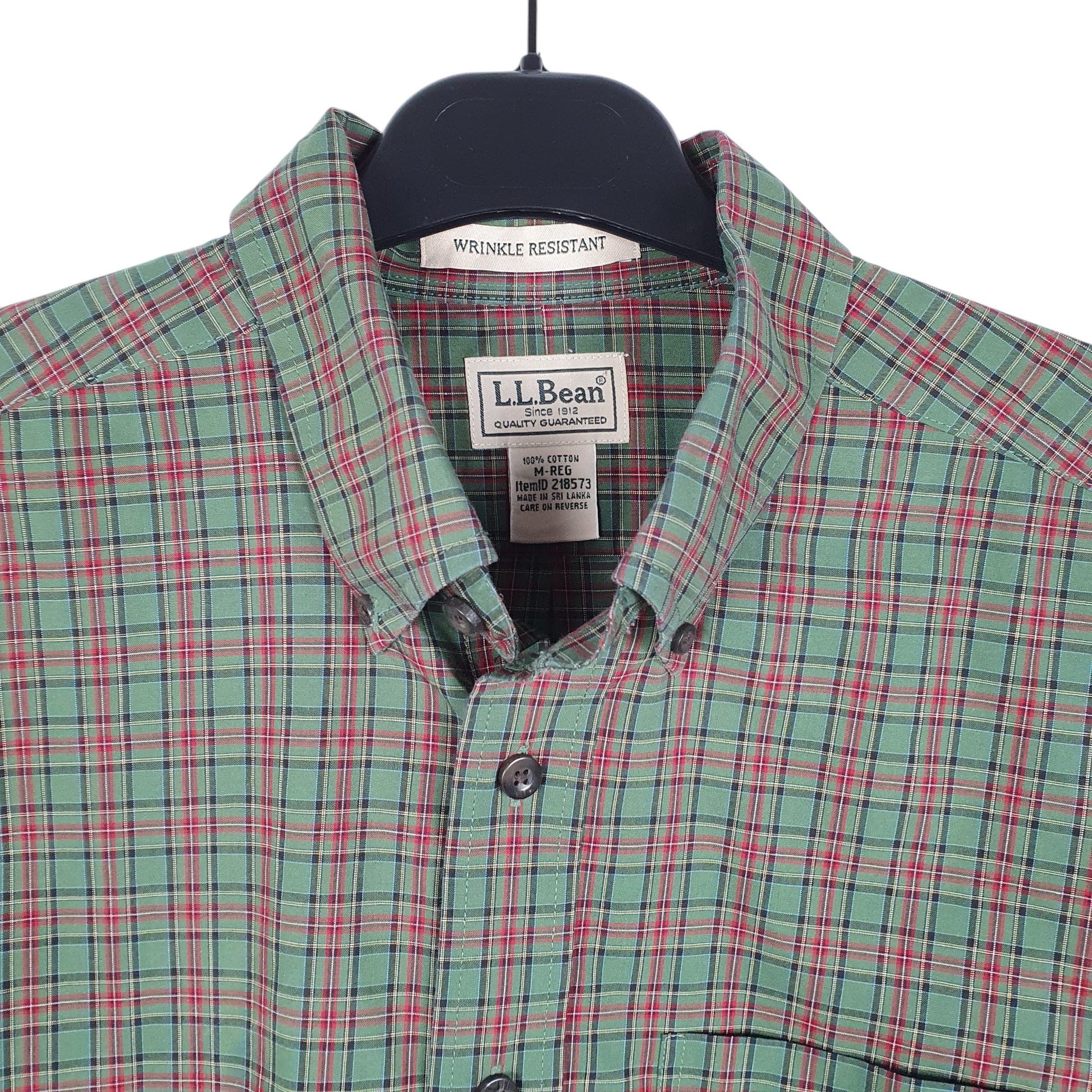 Mens Green L.L.Bean  Long Sleeve Shirt