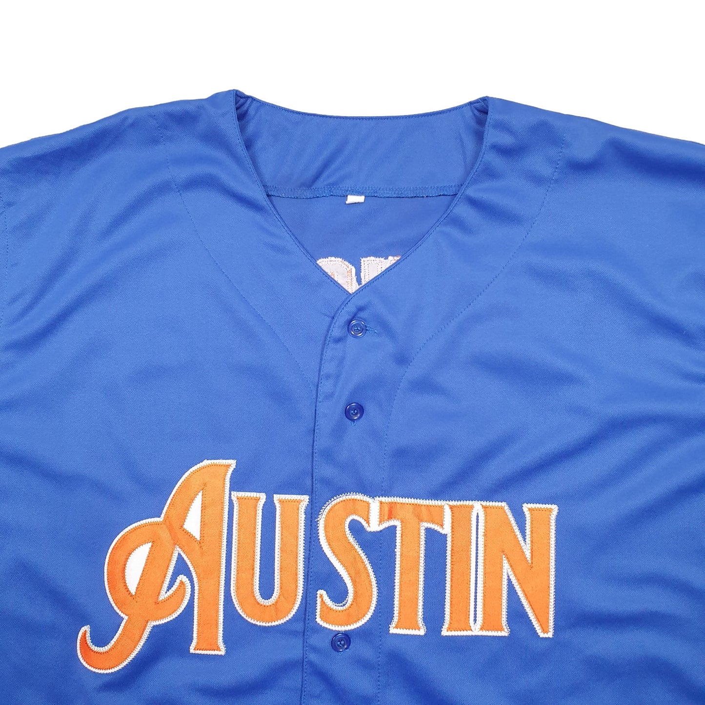 Mens Blue Unbranded MLB Baseball Jersey Austin Mets Short Sleeve T Shirt
