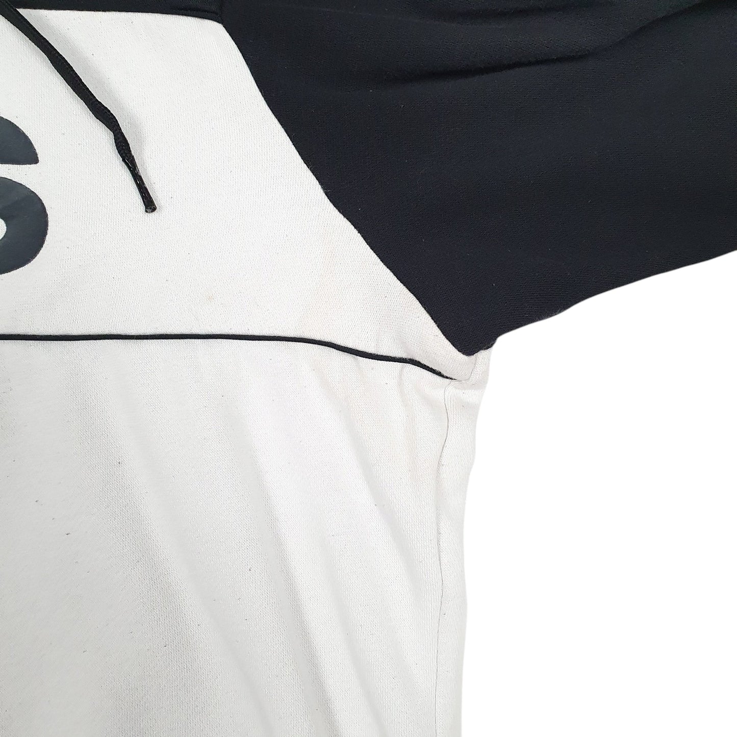 Mens White Adidas Spellout Hoodie Jumper