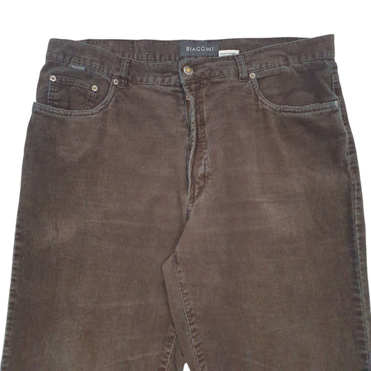 Mens Brown Biaggini  Corduroy Trousers