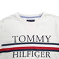 Mens White Tommy Hilfiger Spellout Crewneck Jumper