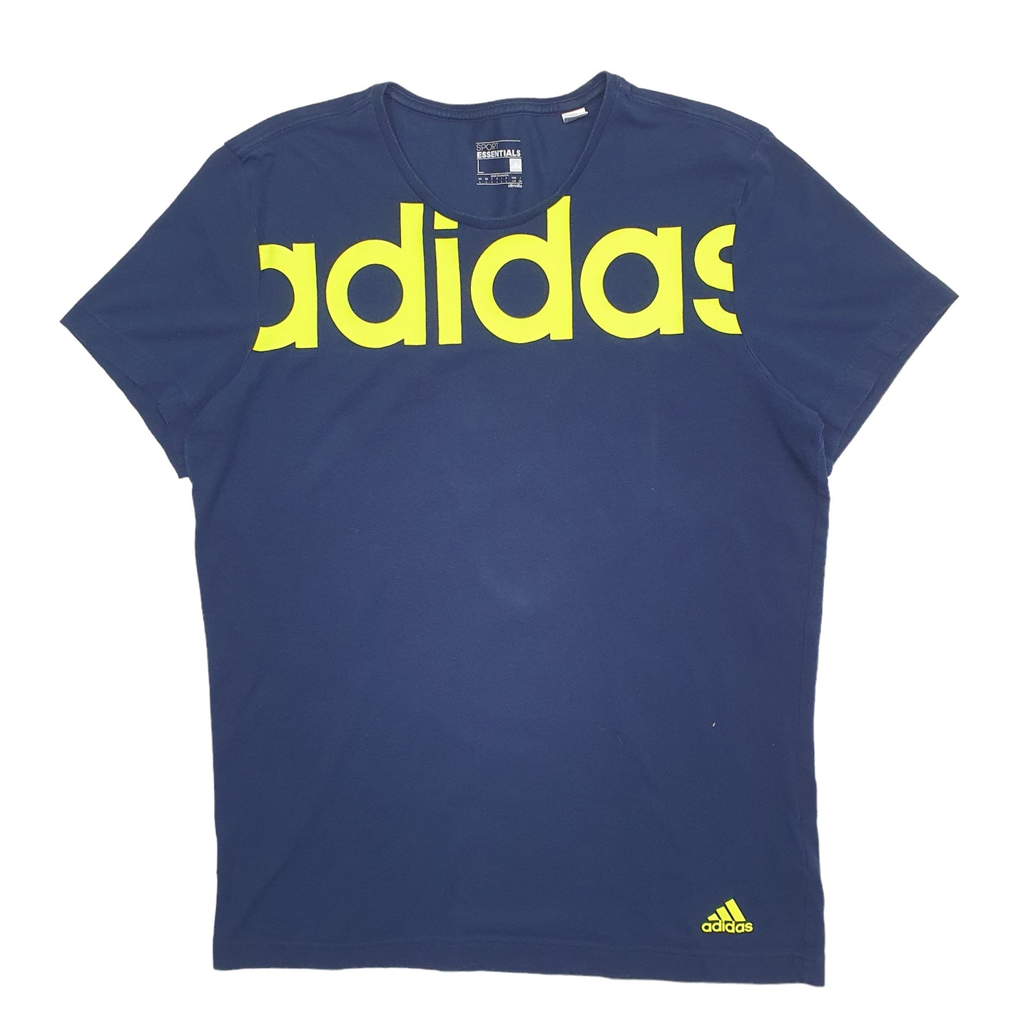 Womens Navy Adidas Spellout Short Sleeve T Shirt