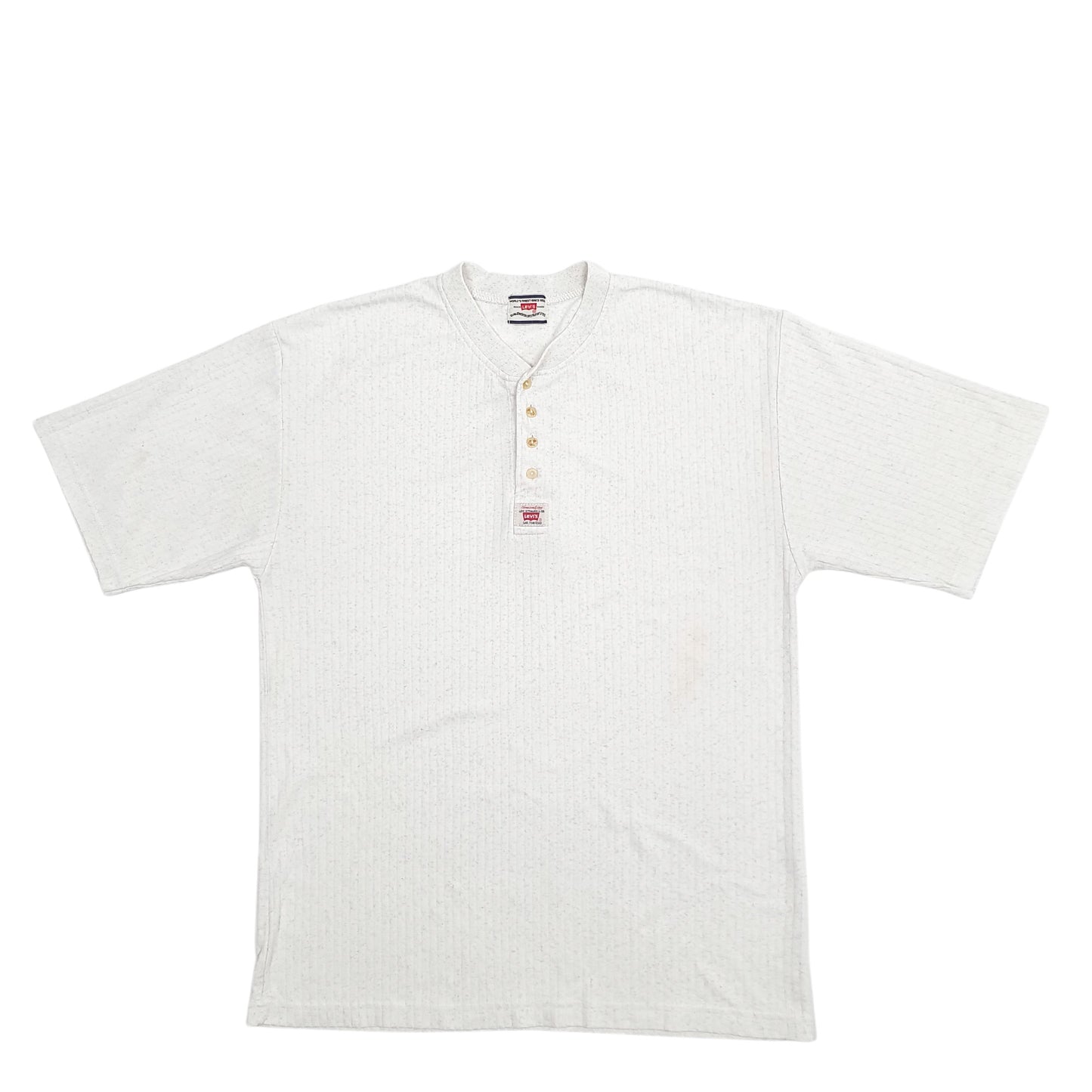 Mens Grey Levis Button Up Short Sleeve T Shirt