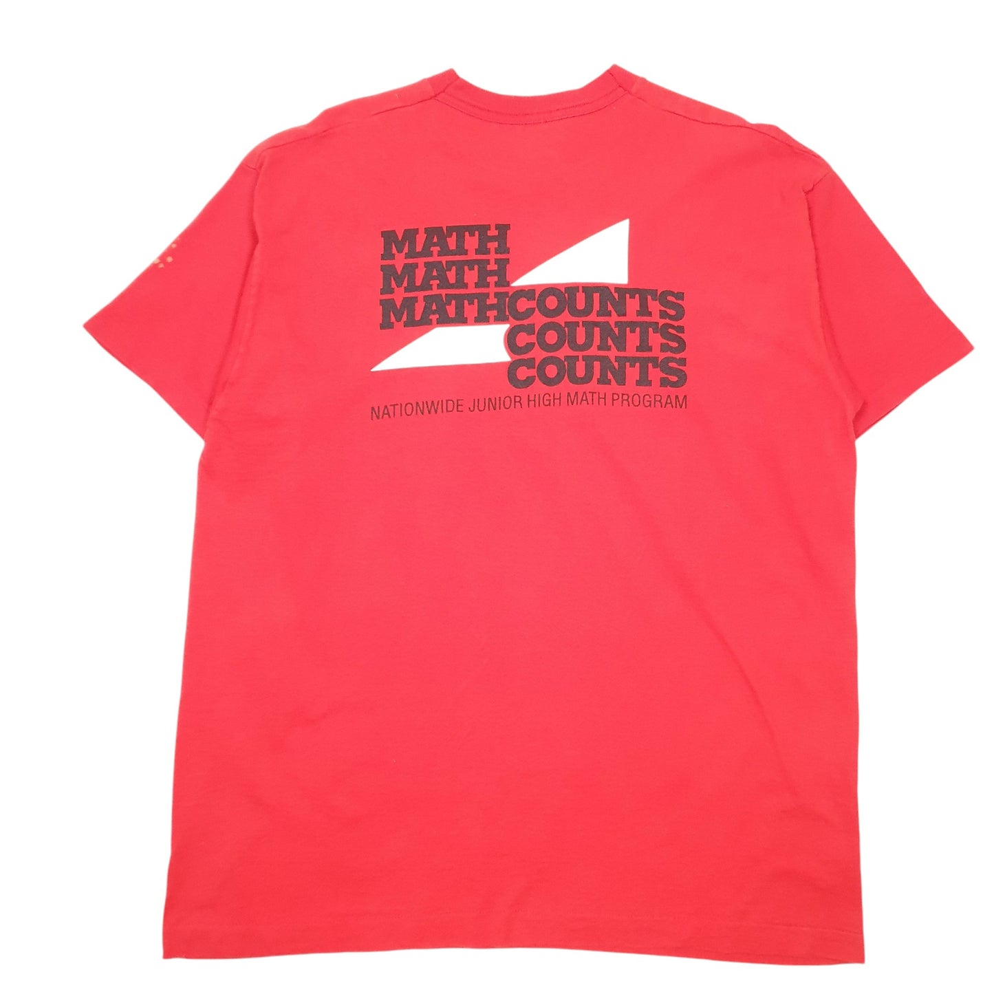 Mens Red Fruit Of The Loom Single Stitch Vintage 90s Made In USA Engineers Short Sleeve T Shirt