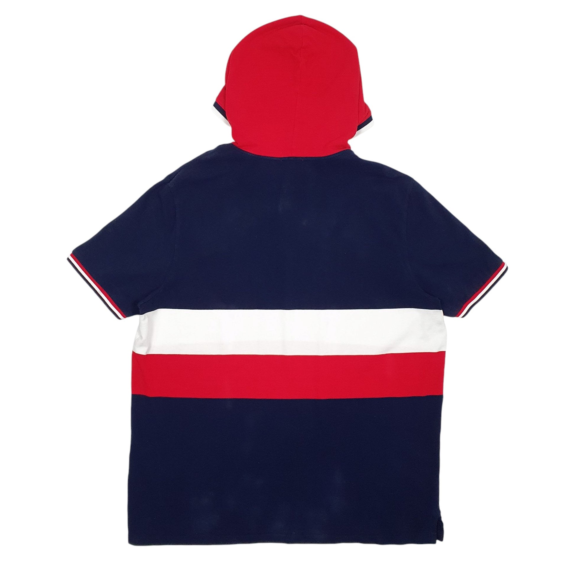 Mens Navy Polo Ralph Lauren Hooded Short Sleeve Polo Shirt