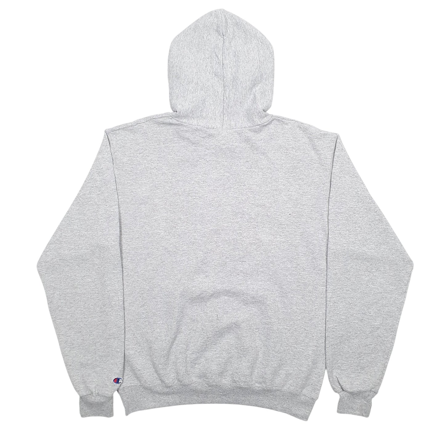 Mens Grey Champion Landon Spellout Hoodie Jumper