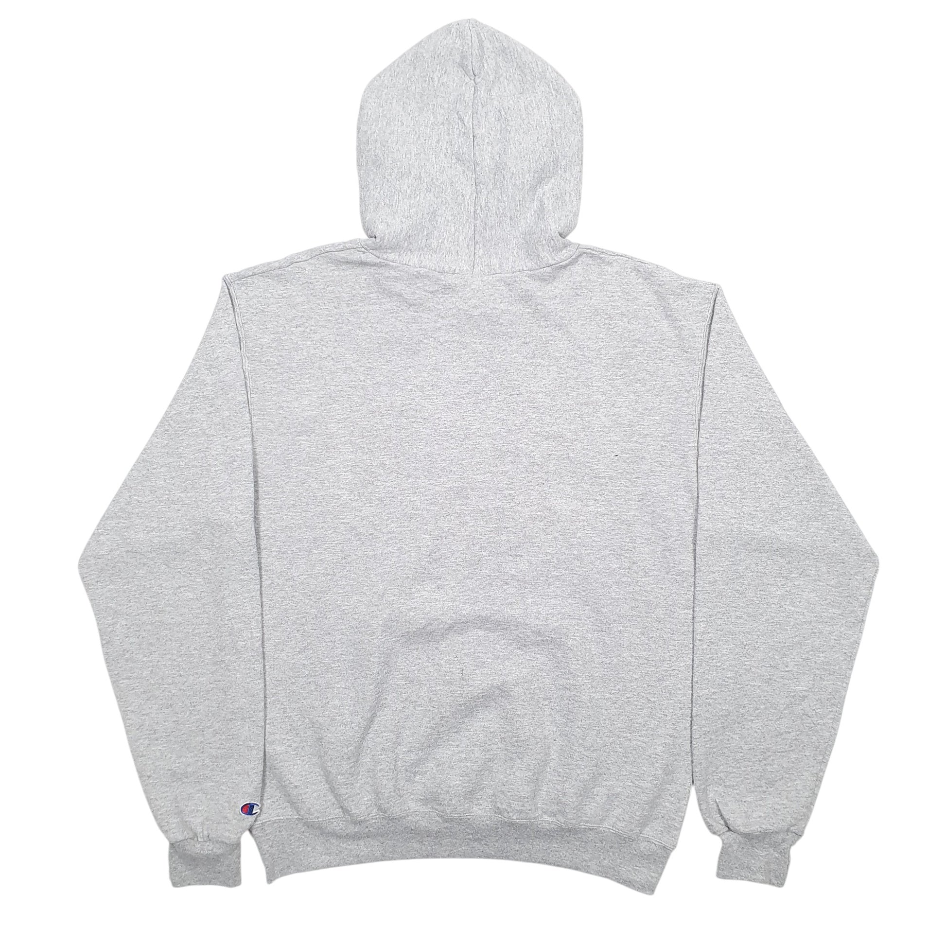 Mens Grey Champion Landon Spellout Hoodie Jumper