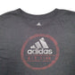 Mens Grey Adidas Spellout Short Sleeve T Shirt