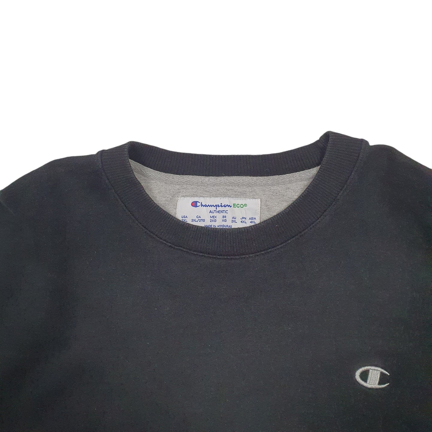 Mens Black Champion  Crewneck Jumper