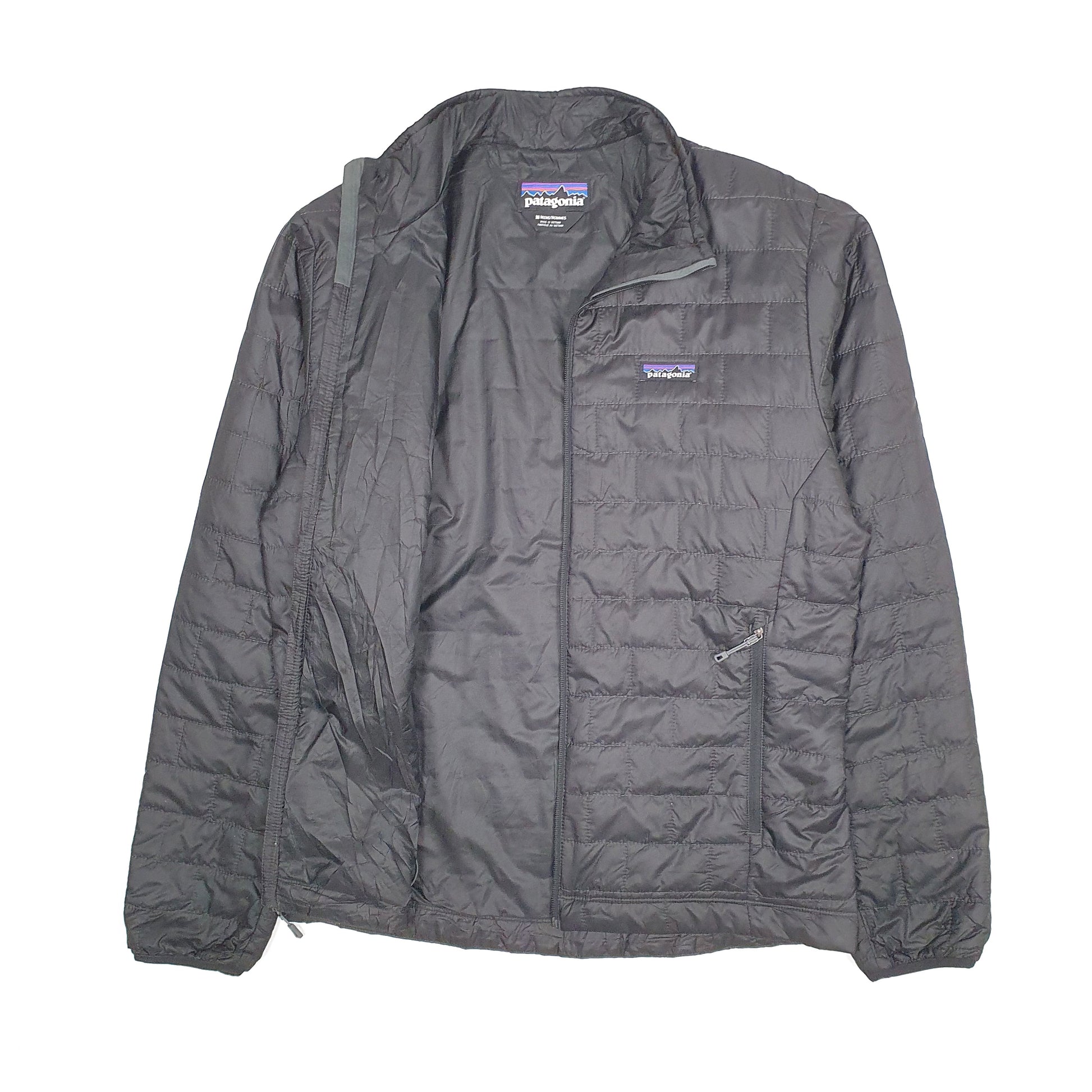 Mens Black Patagonia Nano Puff Primaloft  Coat