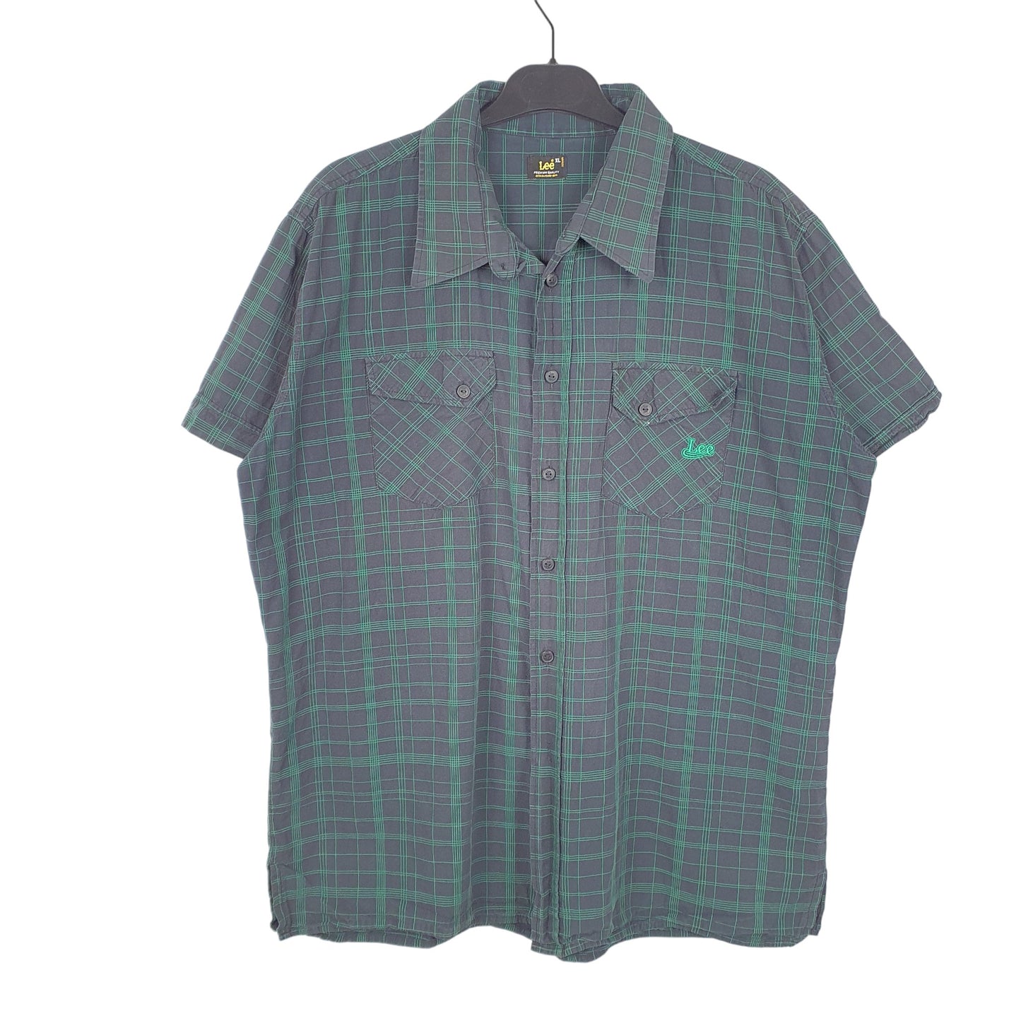 Mens Navy Lee  Short Sleeve Shirt