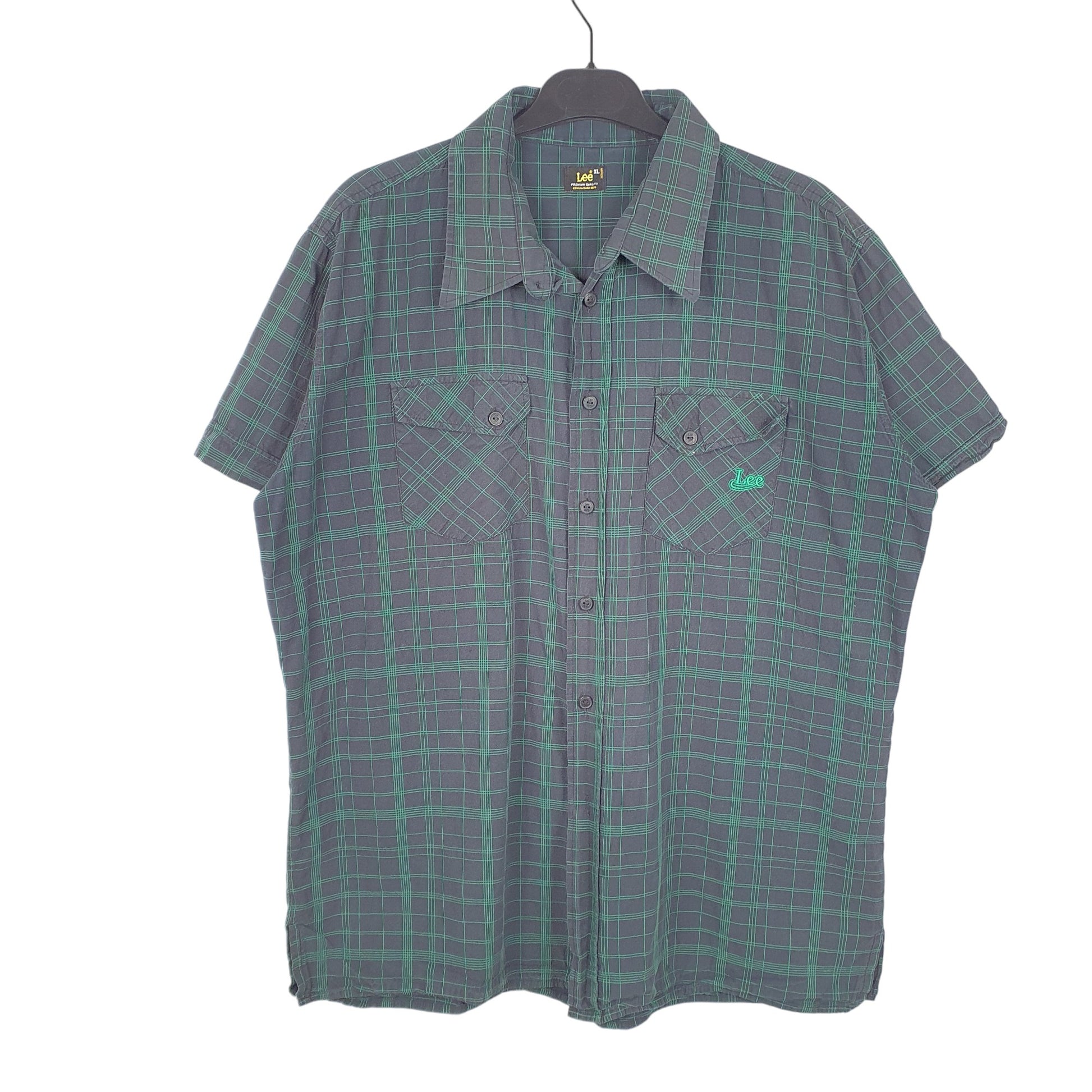 Mens Navy Lee  Short Sleeve Shirt