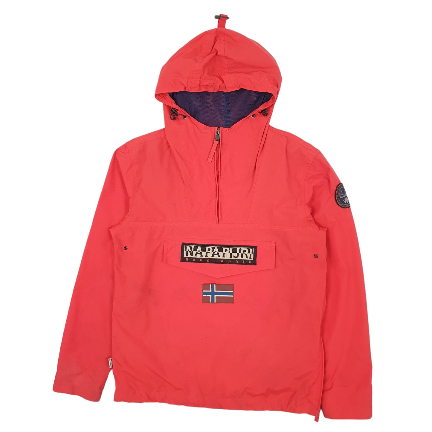 Mens Red Napapijri  Full Zip Coat