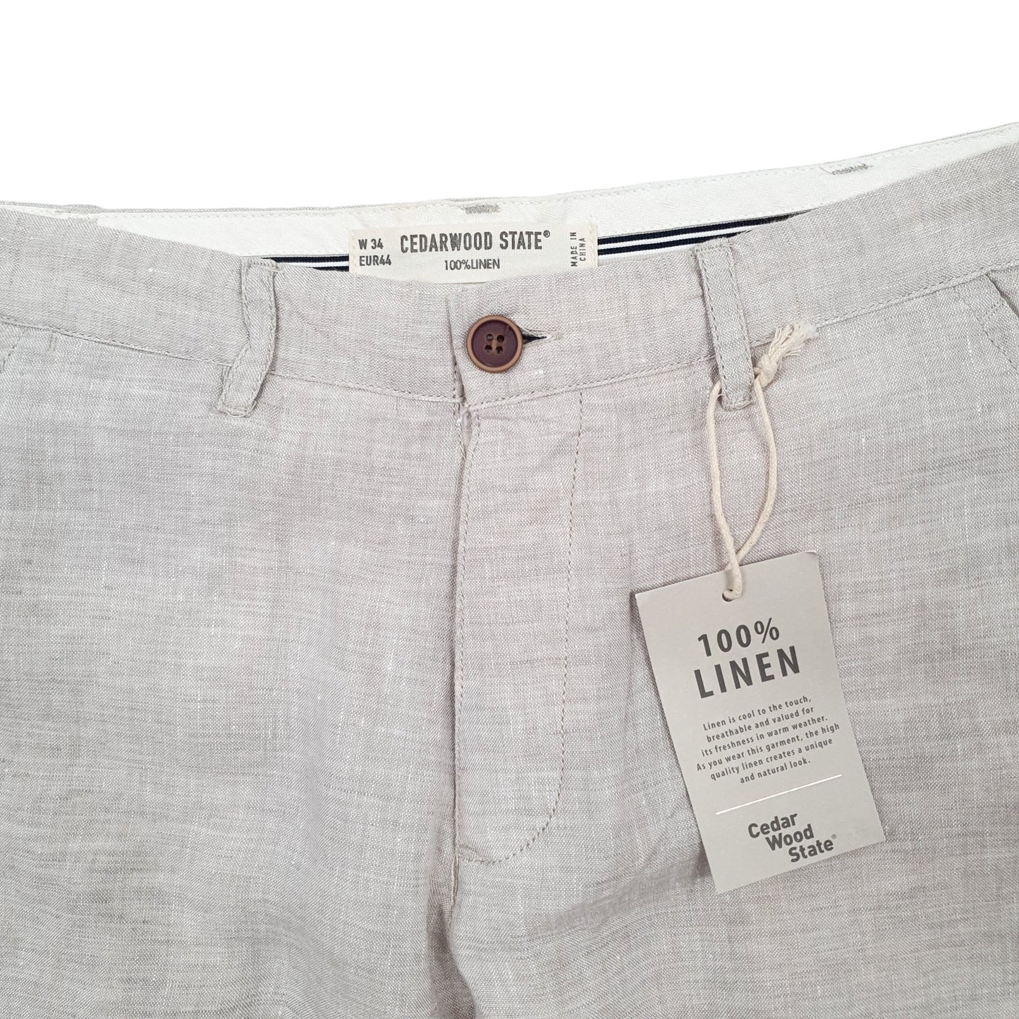 Mens Grey Cedarwood State  Chino Shorts