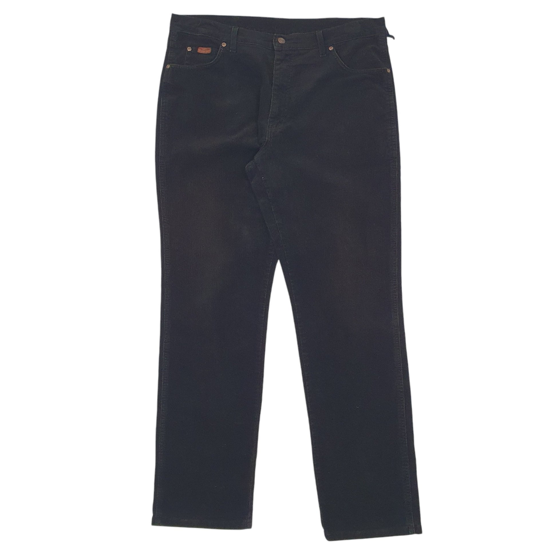 Mens Black Wrangler  Corduroy Trousers