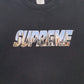 Mens Black Supreme Spellout Made In USA Pre-Shrunk Short Sleeve T Shirt