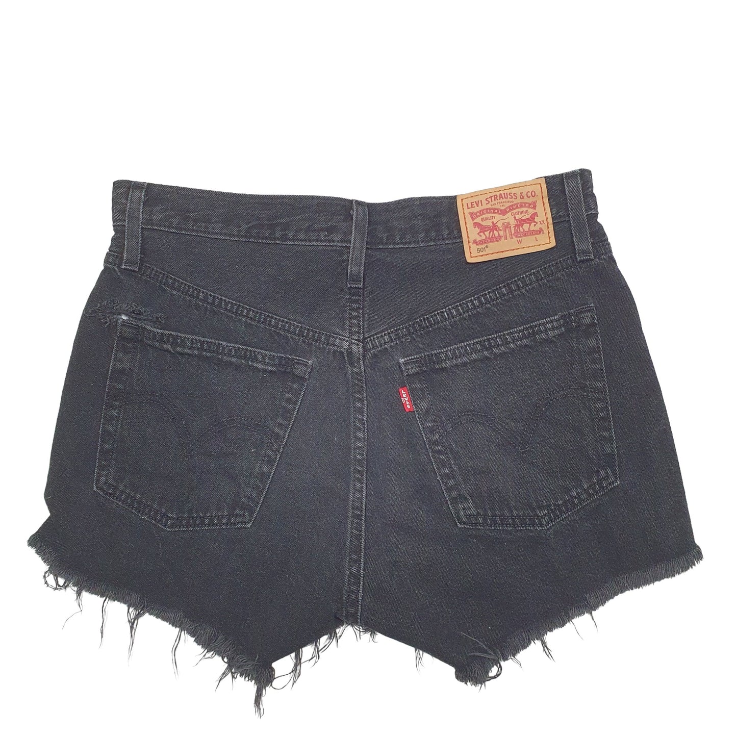 Womens Black Levis 501 Jorts Denim Shorts