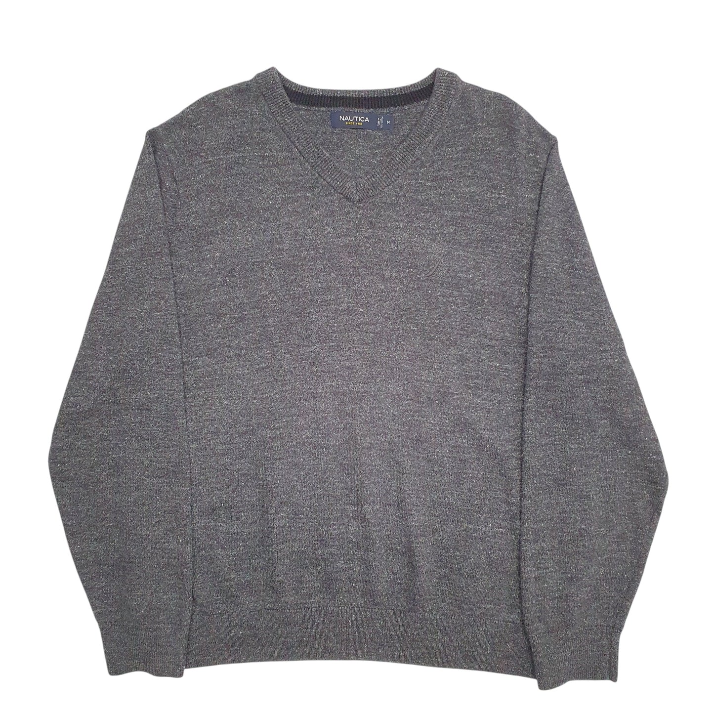 Mens Grey Nautica Knit Crewneck Jumper