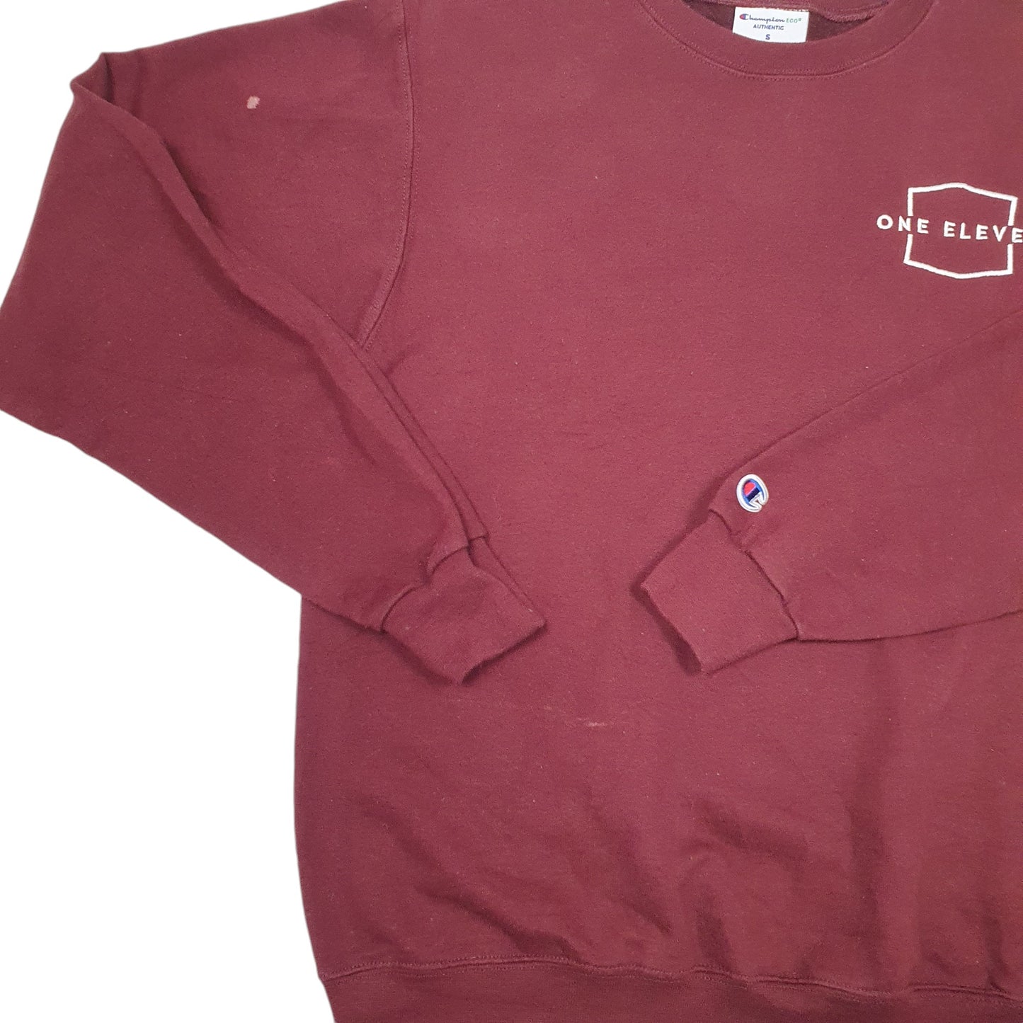 Mens Burgundy Champion One Eleven Crewneck Jumper
