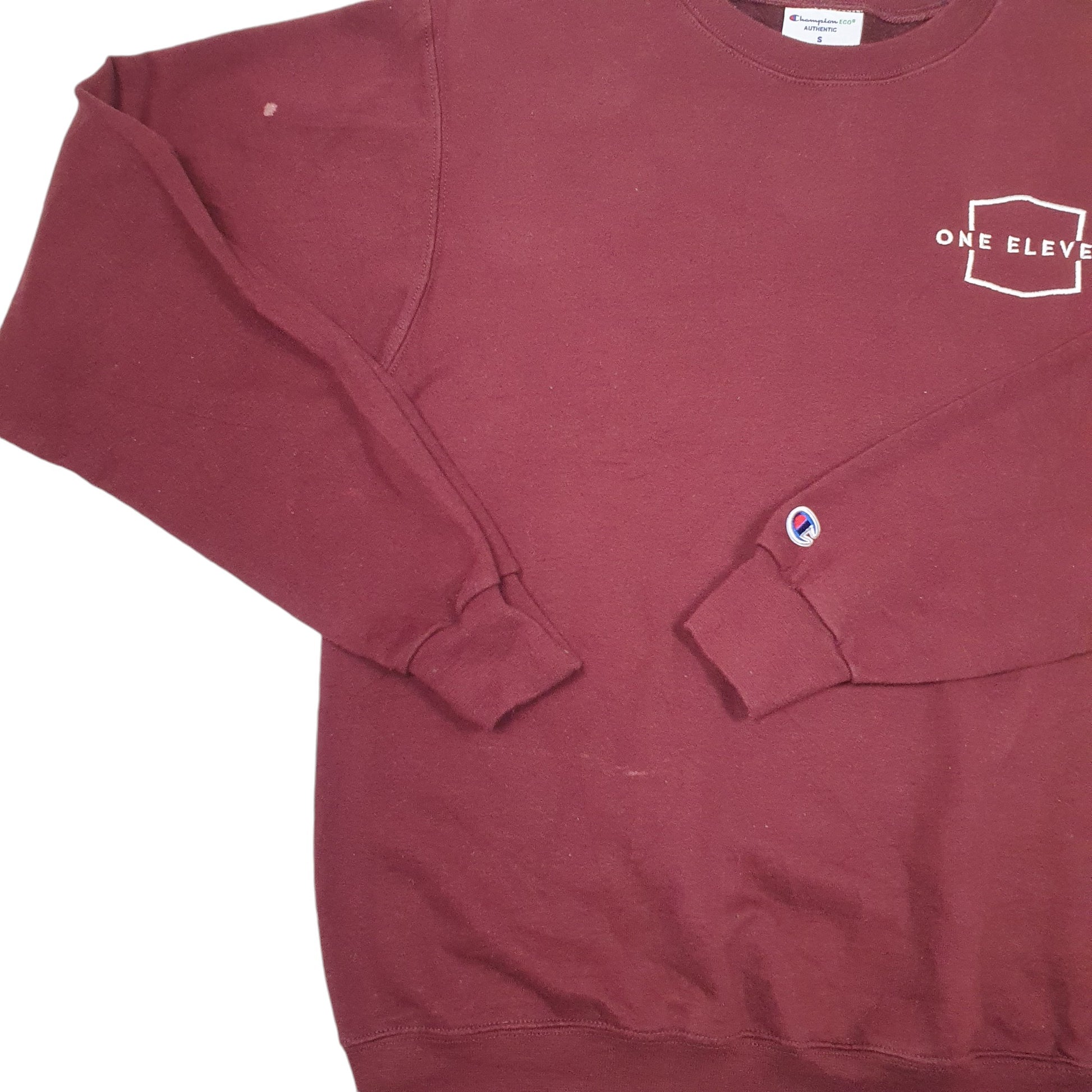 Mens Burgundy Champion One Eleven Crewneck Jumper