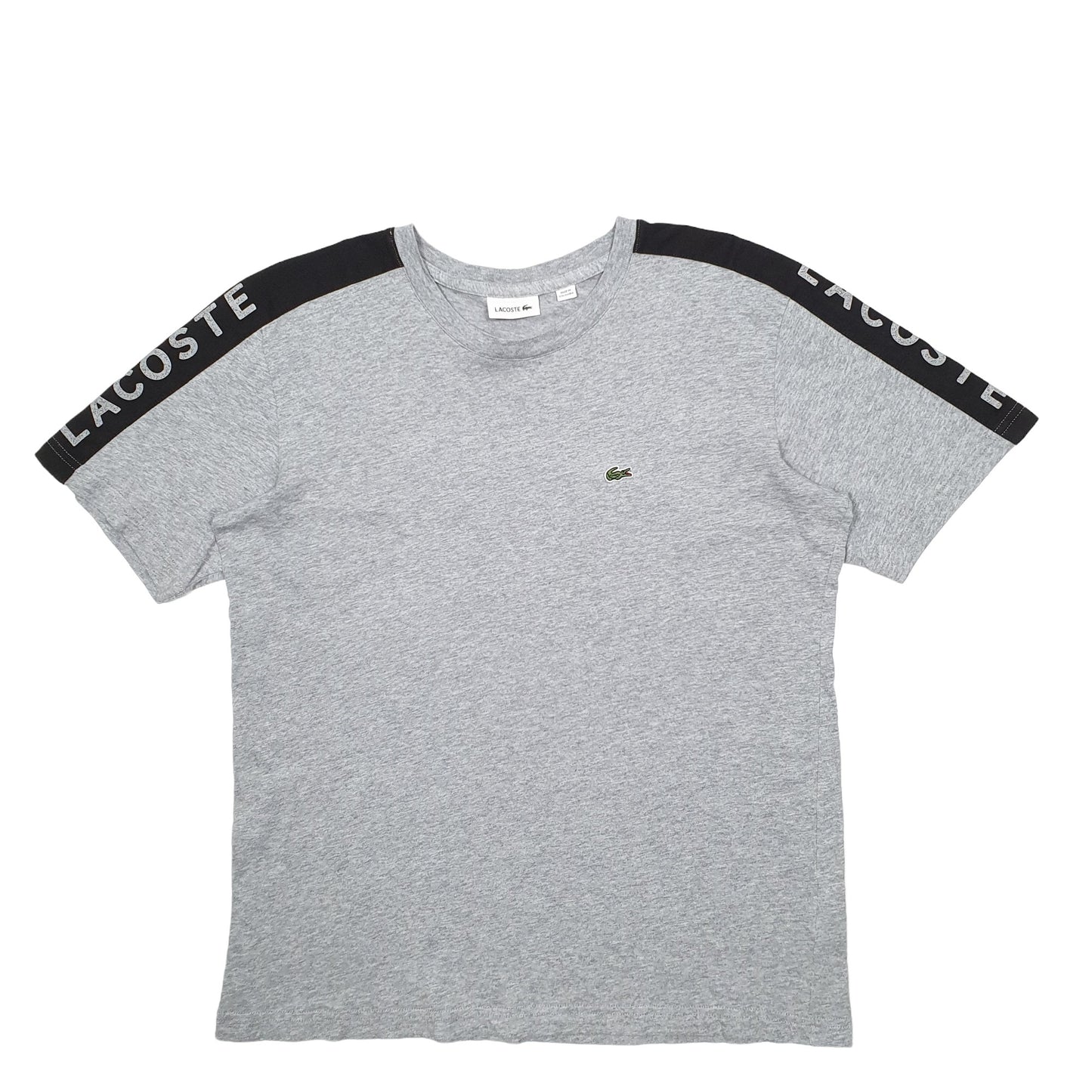 Mens Grey Lacoste  Short Sleeve T Shirt