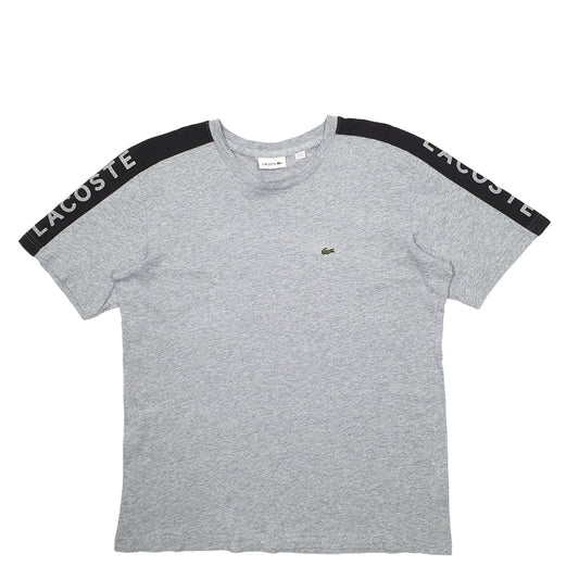 Mens Grey Lacoste  Short Sleeve T Shirt