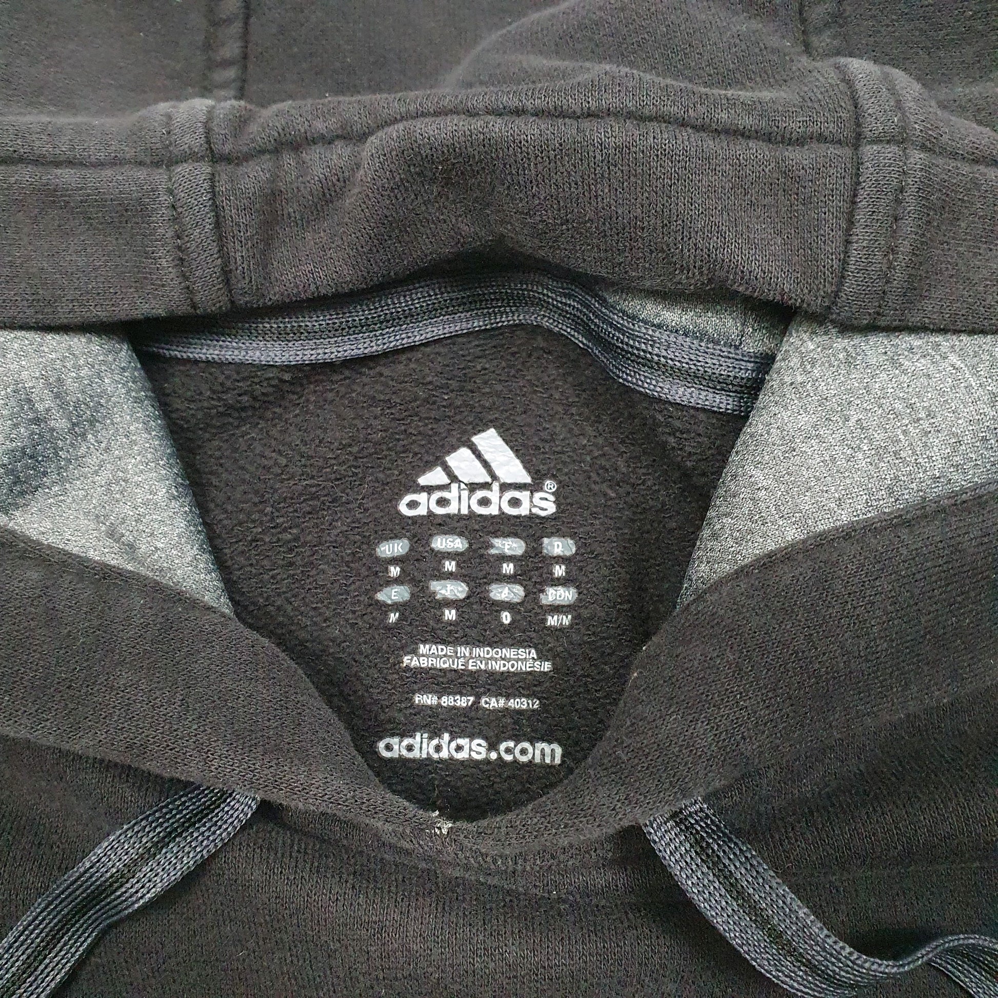 Mens Black Adidas Spellout Hoodie Jumper