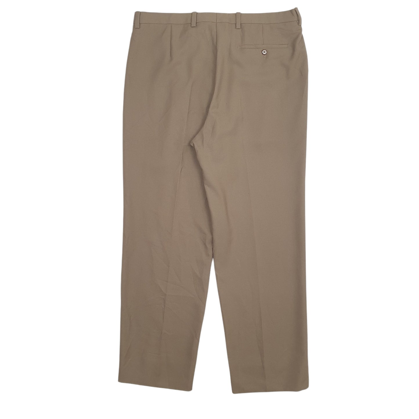 Mens Brown Burberry Pelican Double Pleated Chino Trousers