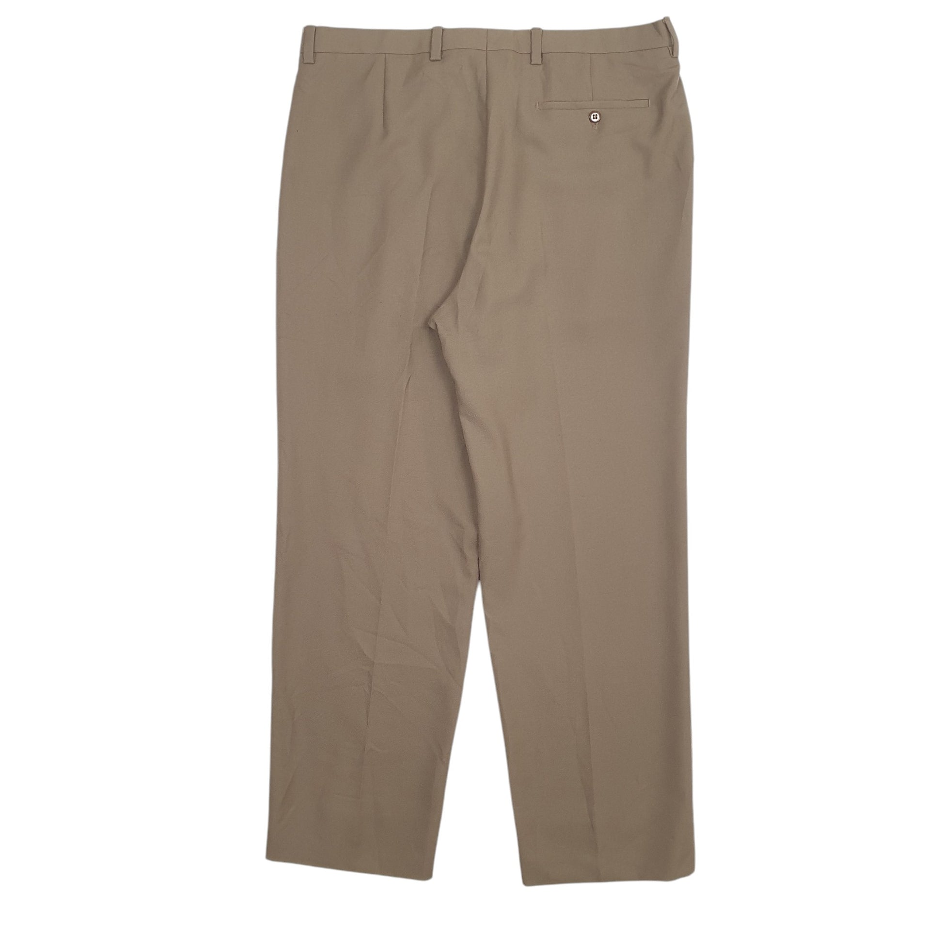 Mens Brown Burberry Pelican Double Pleated Chino Trousers