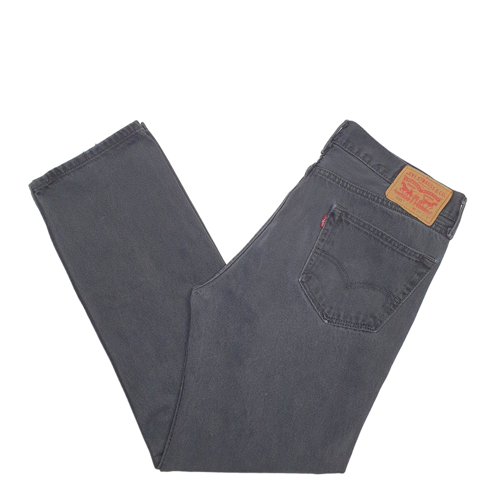 Mens Black Levis  505 JeansW34 L32