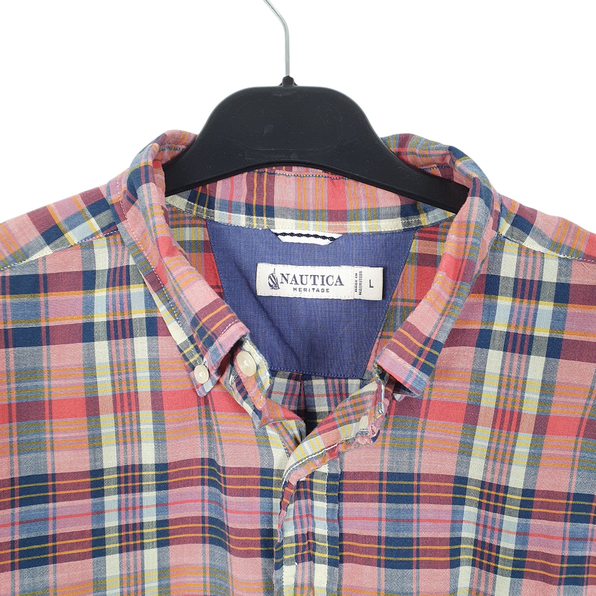 Mens Pink Nautica  Long Sleeve Shirt