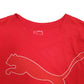 Mens Red Puma Spellout Short Sleeve T Shirt