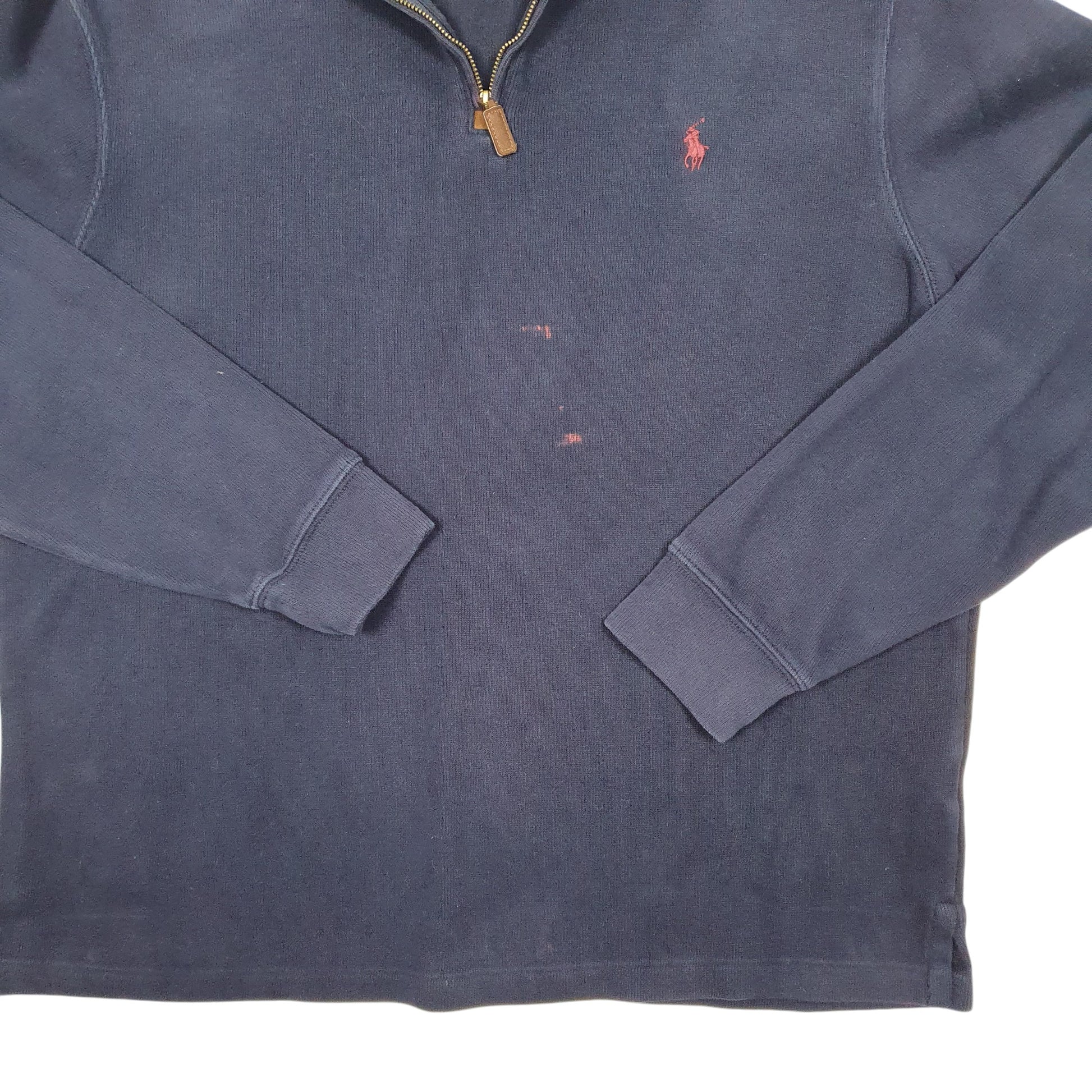 Mens Navy Polo Ralph Lauren  Quarter Zip Jumper