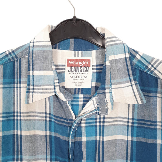 Mens Blue Wrangler  Long Sleeve Shirt