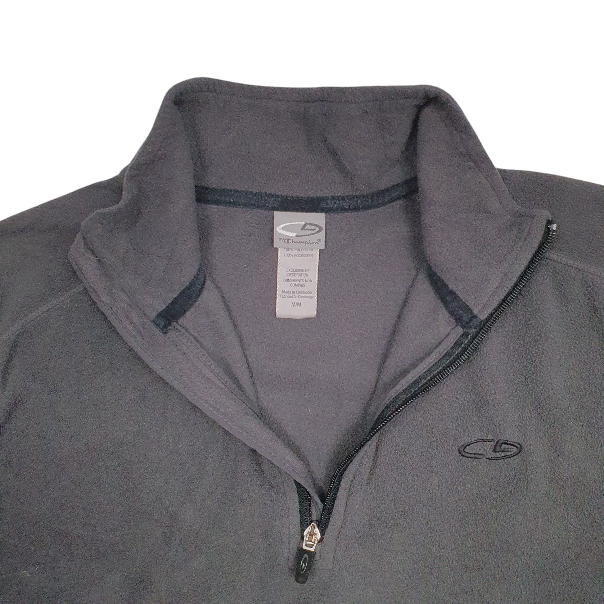Womens Grey Champion  Quarter Zip Jumper