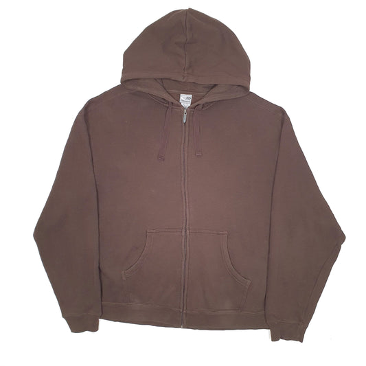Mens Brown Champion Hoodie Full Zip Jumper