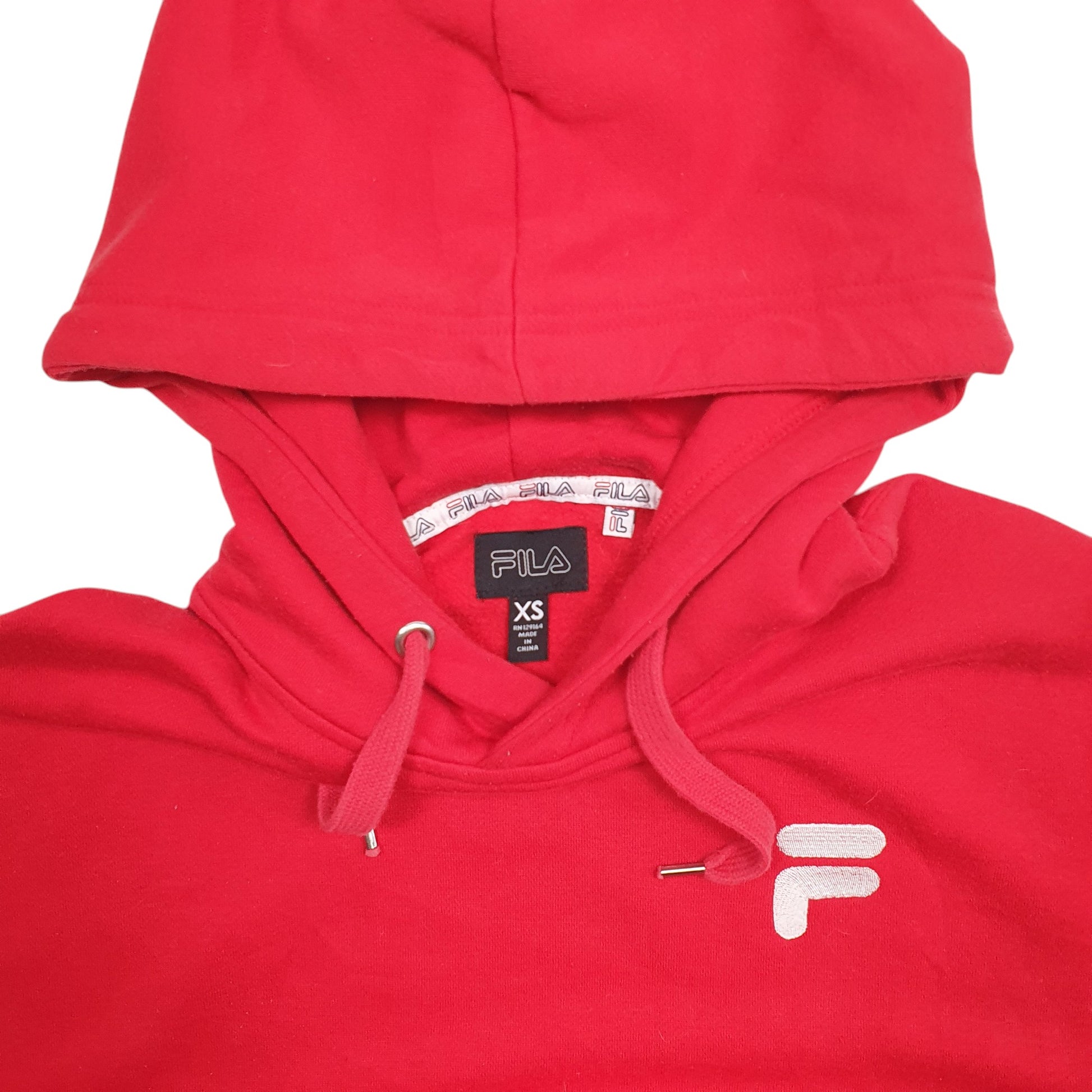 Mens Red Fila  Hoodie Jumper