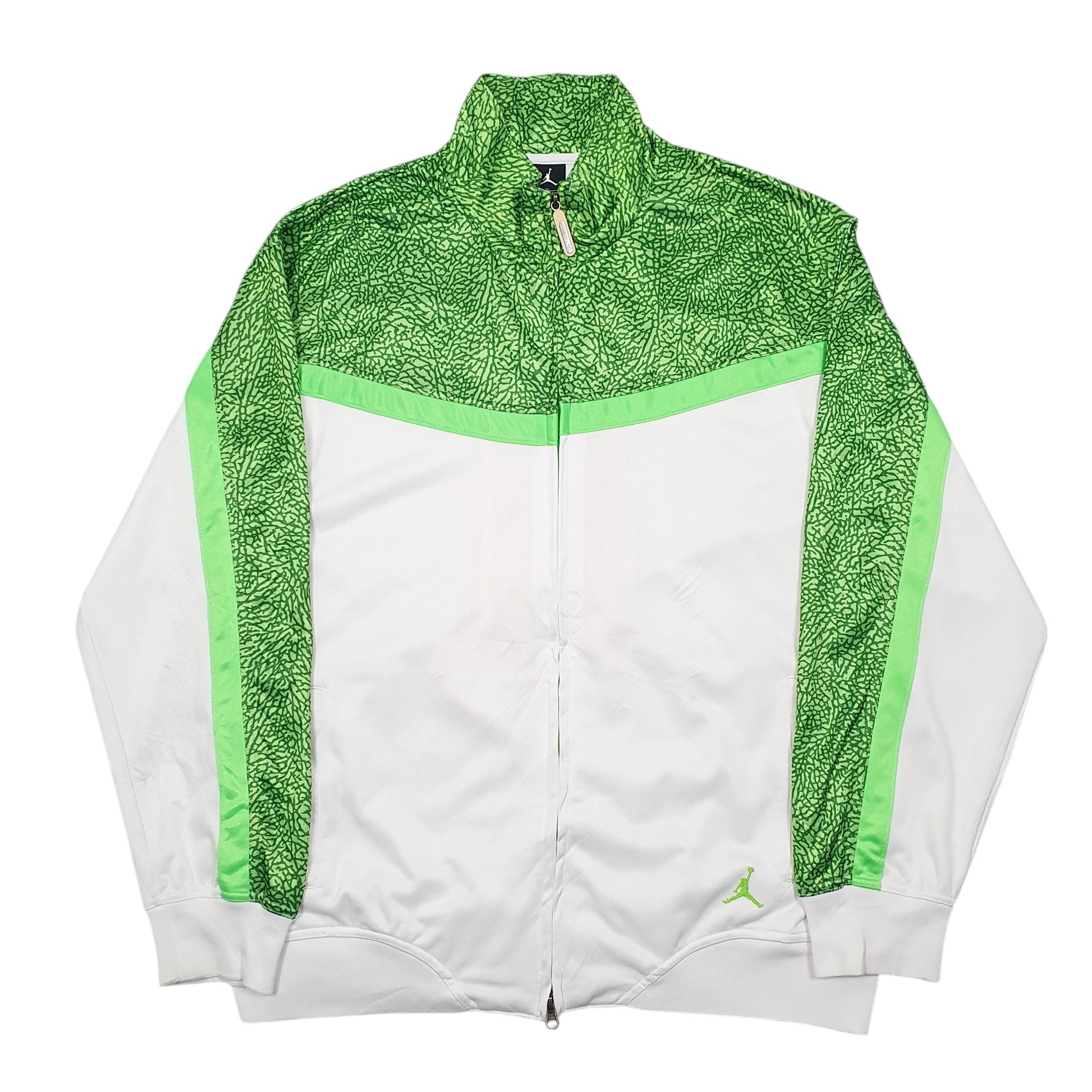 Mens White Nike Air Jordan Dri Fit Track Top Full Zip Jumper