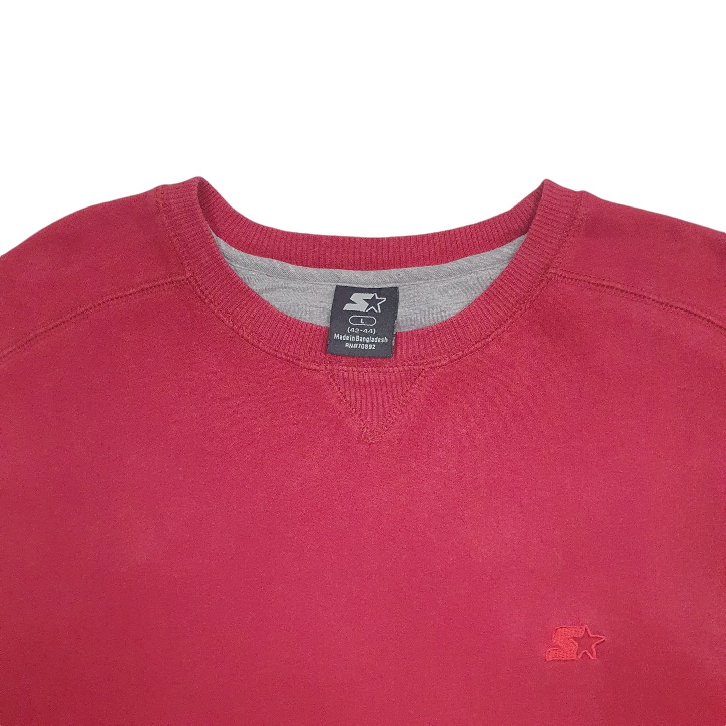 Mens Burgundy Starter  Crewneck Jumper