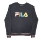 Womens Black Fila Spellout Crewneck Jumper