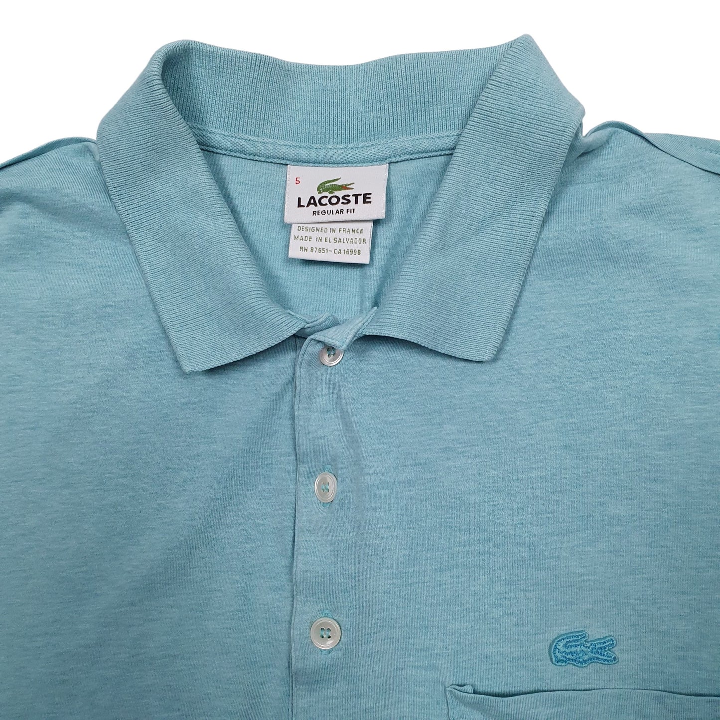 Mens Blue Lacoste  Short Sleeve Polo Shirt