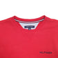 Mens Red Tommy Hilfiger Spellout Crewneck Jumper
